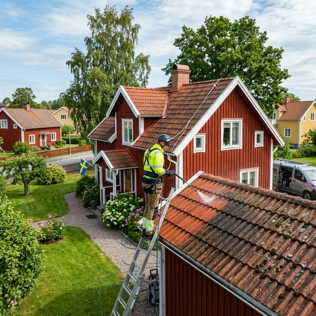 Vackert trädhus i Sverige som representerar professionellt snickeriarbete