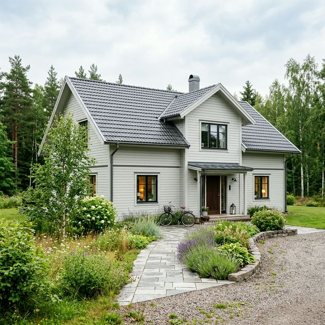 Realistisk bild av ett välskött hem med genomtänkta snickeridetaljer